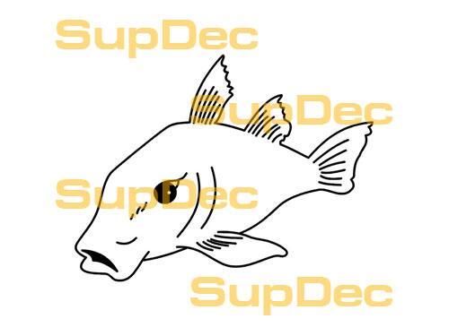 Adesivo murale in vinile FISH per finestra bagno arte rimovibile #3
