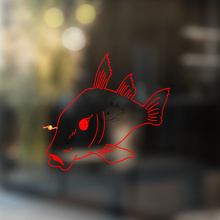 Adesivo murale in vinile FISH per finestra bagno arte rimovibile #3
_2