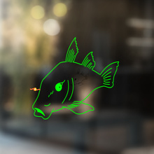 Adesivo murale in vinile FISH per finestra bagno arte rimovibile #3
_3