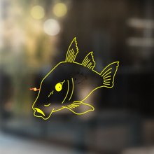 Adesivo murale in vinile FISH per finestra bagno arte rimovibile #3
_4