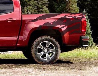 ANTERO Truck Bed Mountain Decalcomanie grafiche in vinile Stripe 2015-2016 Chevy Colorado