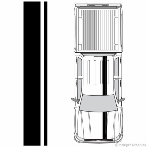 Decalcomanie per adesivi a strisce Chevy Silverado GMC Sierra Single Offset Rally Racing Stripes
