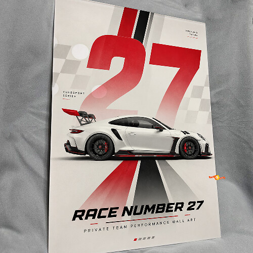 Poster Numero Motorsport Pannello da Parete in Acrilico Lucido