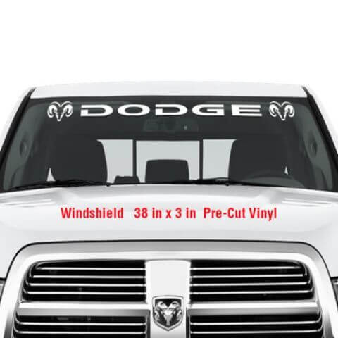 Adesivo in vinile con logo Dodge per parabrezza per camion Dodge