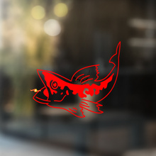 Adesivo Universale in Vinile Pesce Luccio a Bocca Larga_3