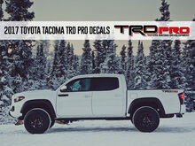 TRD PRO Toyota Racing Development Tacoma Tundra Adesivi per decalcomanie in vinile lato letto 2 colori 2