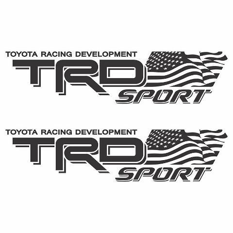 Adesivo in vinile con bandiera USA TRD per fiancata Toyota Tacoma