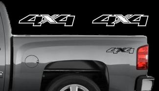 2x 2007 - 2020 Chevy Silverado 4x4 Decalcomanie 1500 2500 GM Sticker adesivo in vinile HD