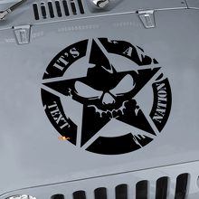 Adesivo in vinile personalizzato con teschio stella militare per cofano Jeep Wrangler JK CJ TJ 3