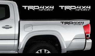 TRD 4x4 SPORT Decalcomanie Toyota Tacoma Racing Truck Bed Adesivi in ​​vinile X2 16-17