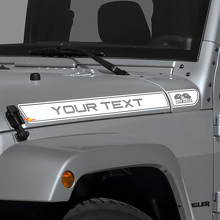 Adesivo Vinile Logo 4x4 Off Road Personalizzato Striscia Cofano per Jeep Wrangler TJ 2