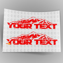 Testo Personalizzato Mountain Graffiato Adesivo Vinile Cappuccio Usurato per Jeep Wrangler 3