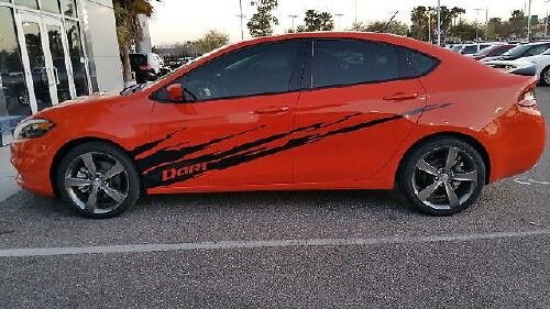 Adesivo decalcomania splash Dodge Dart 2 LATI
