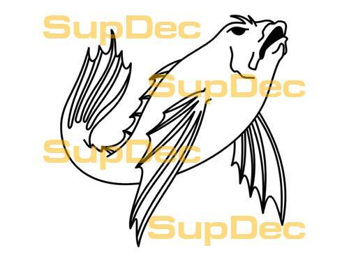 Adesivo murale in vinile FISH per finestra del bagno rimovibile #8
