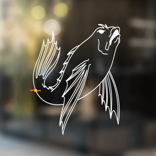 Adesivo Universale in Vinile Flying Fish
