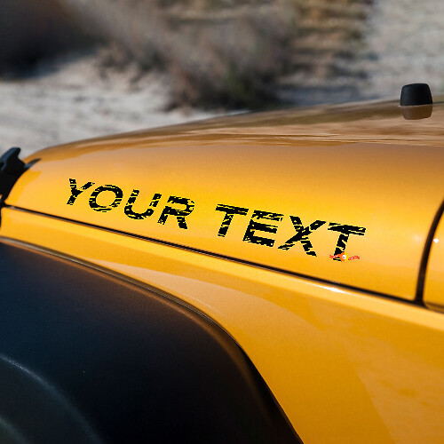 Adesivi in Vinile per Cofano Stile Personalizzato Graffiato e Usurato per Jeep Wrangler JK JL