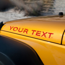 Adesivi in Vinile per Cofano Stile Personalizzato Graffiato e Usurato per Jeep Wrangler JK JL 2