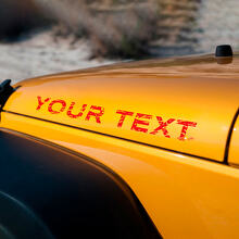 Adesivo in vinile con testo personalizzato stile graffiato per cofano, per Jeep Wrangler_2