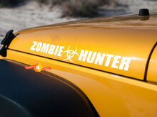 2X ZOMBIE HUNTER EDITION per JEEP Wrangler CJ TJ YJ JK Hood Vinyl Sticker Decal 2