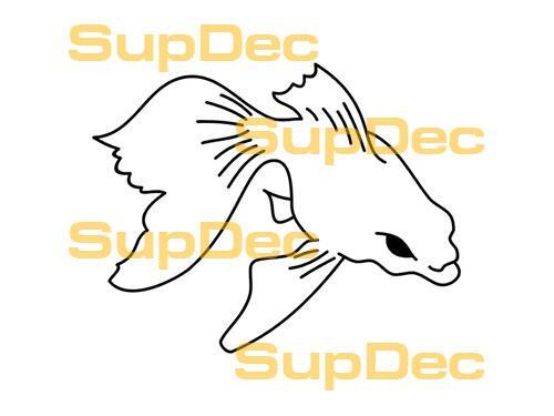 Adesivo murale per finestra del bagno in vinile FISH Arte rimovibile #10
