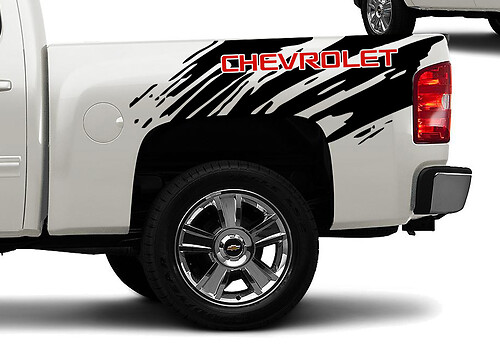 2 colori Chevrolet Chevy Splash Grunge Logo camion adesivo in vinile decalcomania letto grafico
