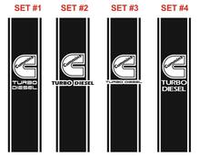2x DECALCOMANIE PER Ram Truck CUMMINS TURBO DIESEL Bed 2 STRIPE KIT Adesivo in vinile 2