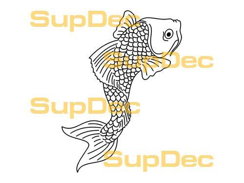 PESCE Vinile Arte Parete Finestra Bagno Adesivo Decalcomania rimovibile #15
