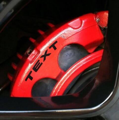 Set di Adesivi in Vinile Alta Temperatura con Lettering Testo Quadrato per Pinza Freni Ford Mustang