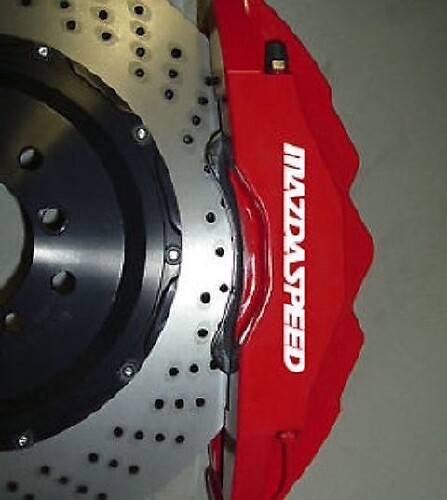 Set di adesivi in vinile per pinza freno Mazdaspeed per Mazda