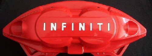 Set di 8 decalcomanie in vinile ad alta temperatura per pinza freno Infiniti