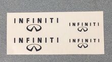 Adesivi per decalcomanie in vinile ad alta temperatura per pinza freno Infiniti (qualsiasi colore) Set di 4 2