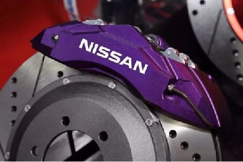 Set di Adesivi in Vinile Alta Temperatura per Pinza Freno Nissan per Auto Nissan