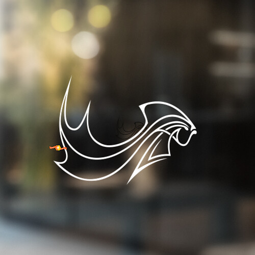 Adesivo in Vinile Universale Stile Tribale Pesce