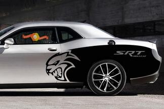 Decalcomanie grafiche in vinile per cartelloni pubblicitari SRT Hellcat personalizzate Dodge Challenger 2015 2016 2017