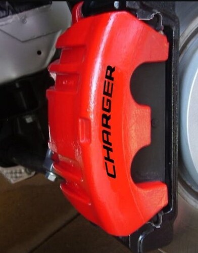 Adesivi per decalcomanie in vinile ad alta temperatura per pinza freno Dodge Charger (qualsiasi colore) 8X
