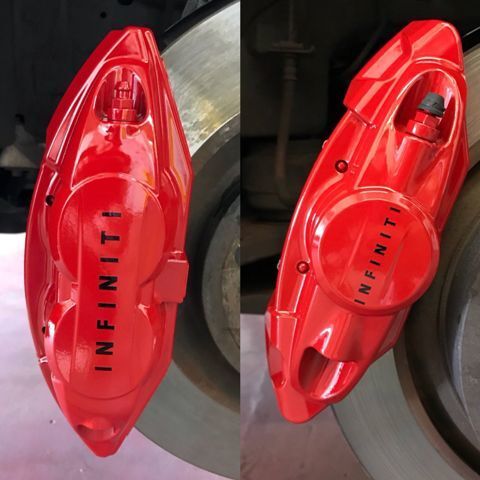 Set da 6 Adesivi in Vinile Alta Temperatura per Pinza Freno Infiniti