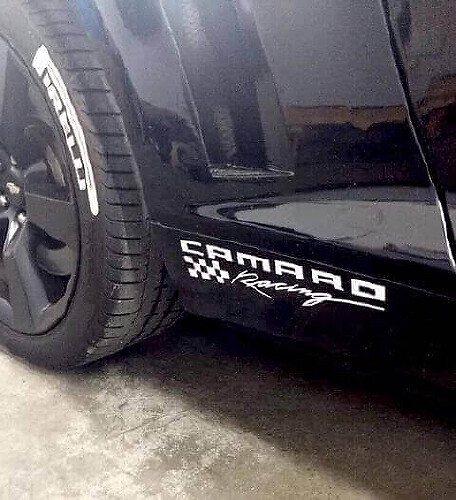 Adesivo in Vinile per Minigonna Laterale da Corsa Camaro Kir per Chevrolet Camaro