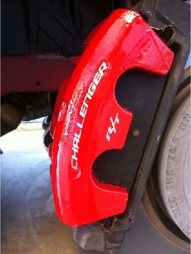 Set di adesivi in vinile per pinze freno curve in stile R/T per Dodge Challenger