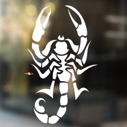 Adesivo Universale in Vinile Stile Tribale Art Scorpione