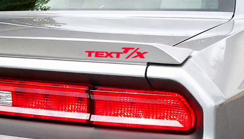 Adesivo in vinile con scritta TEXT T/X per parafango anteriore e bagagliaio per Dodge Challenger