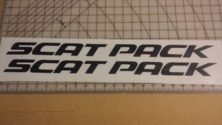 Decalcomanie per caricabatterie Vinile grafico CHALLENGER MOPAR SRT Scat Pack Testo Logo HEMI DART Scatpack