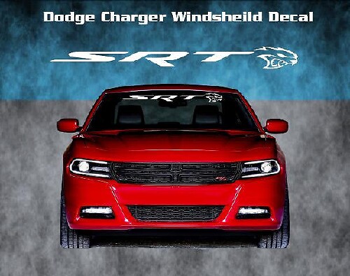 Dodge Charger Srt Hellcat Parabrezza Vinyl Decal Sticker Graphic Banner Hemi