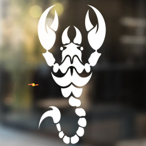Adesivo Universale in Vinile Scorpion Art