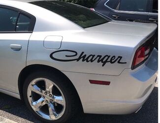 x2 Dodge Charger RT decalcomanie in vinile per parafango posteriore Hemi mopar Graphics logo sport