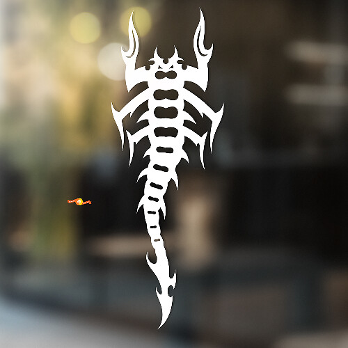Adesivo in vinile universale in stile tribale Fire Scorpion