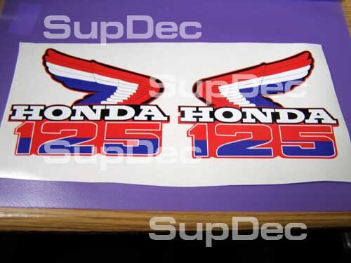 Adesivi in Vinile 1985 Style Wing per Honda 125 Coppia
