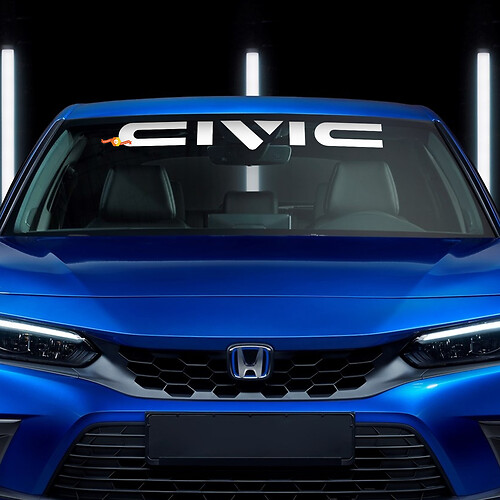 Civic Honda parabrezza adesivo in vinile Sticker Decal banner
