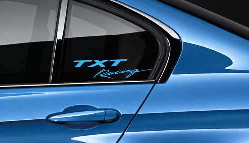 TXT Racing Lettering Pair Finestrino laterale Adesivo in vinile — Hellcat Style