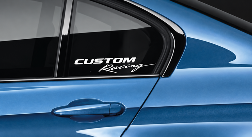CUSTOM Racing Lettering Pair Finestrino laterale Adesivo in vinile — Hellcat Style