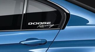 Dodge Racing Decal Sticker logo Mopar Racing HEMI Hellcat Nuova coppia USA